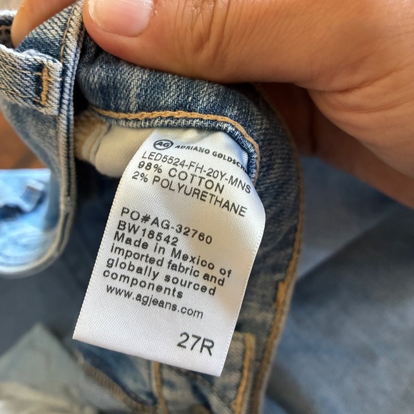 AG The Erin Light Wash Denim Pencil Skirt 27 | High Rise Jean Skirt Classic Fit - Picture 4 of 7